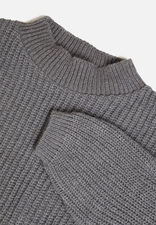 Glamorous - Petite high neck jumper- grey