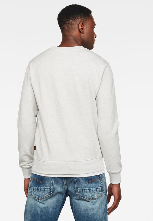 G-STAR - Chest logo sweater - white