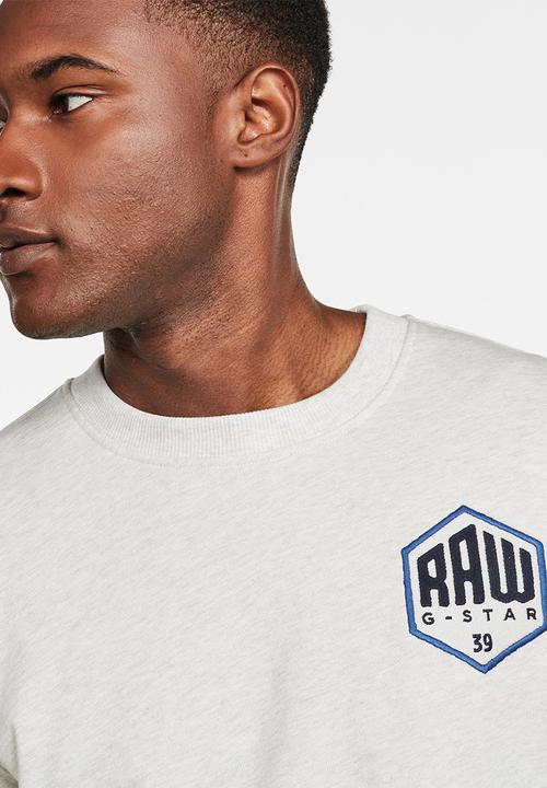 G-STAR - Chest logo sweater - white