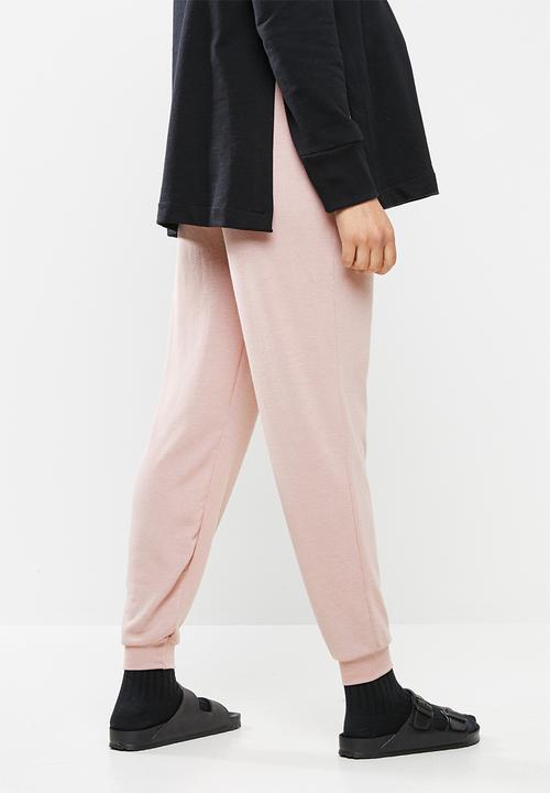 Superbalist - Maternity cuffed rib pants - dusty pink