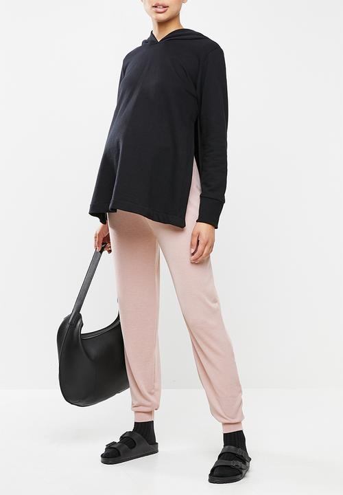 Superbalist - Maternity cuffed rib pants - dusty pink