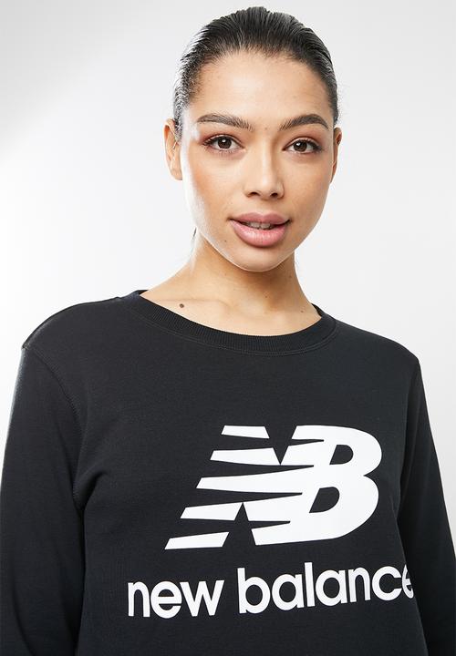 New Balance  - Essential stacked logo crew - black