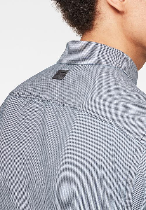 G-STAR - Stalt straight fit long sleeve shirt - blue