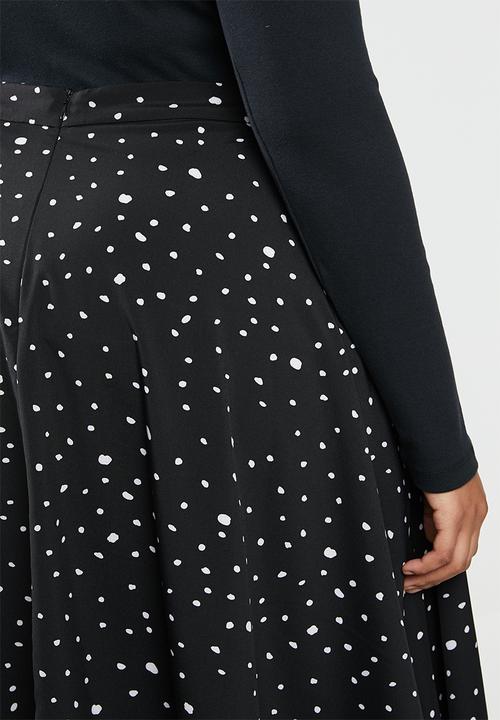 edit Plus - Aop hanky hem skirt (plus) - black & white 