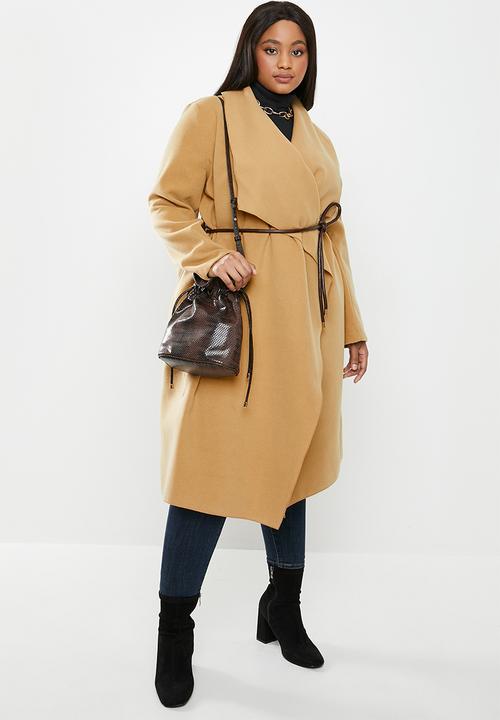 VELVET - Waterfall coat - brown 