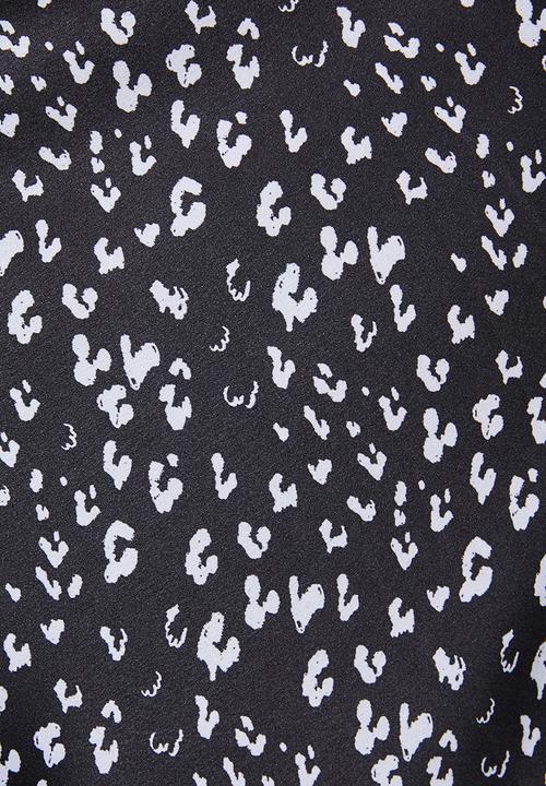 Superbalist - Midi bias slip skirt - black & white 
