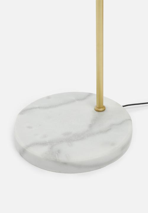 Sixth Floor - Ella floor lamp - white & gold 