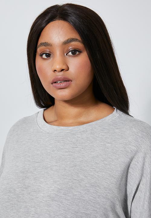 Superbalist - Longer length straight hem basic tee - grey