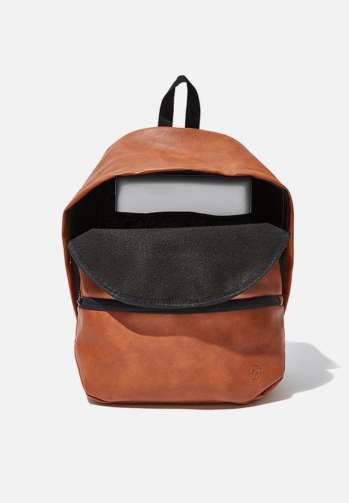 Cotton On - Premium transit backpack - rust