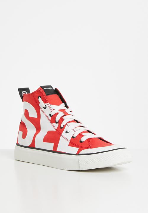 Diesel  - S-astico mc sneaker - fiery red & star white
