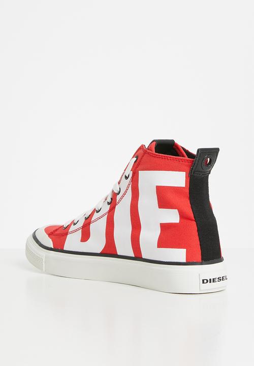 Diesel  - S-astico mc sneaker - fiery red & star white