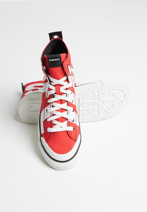 Diesel  - S-astico mc sneaker - fiery red & star white