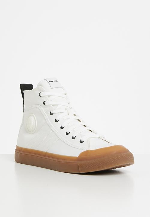 Diesel  - S-astico mid lace sneaker - star white