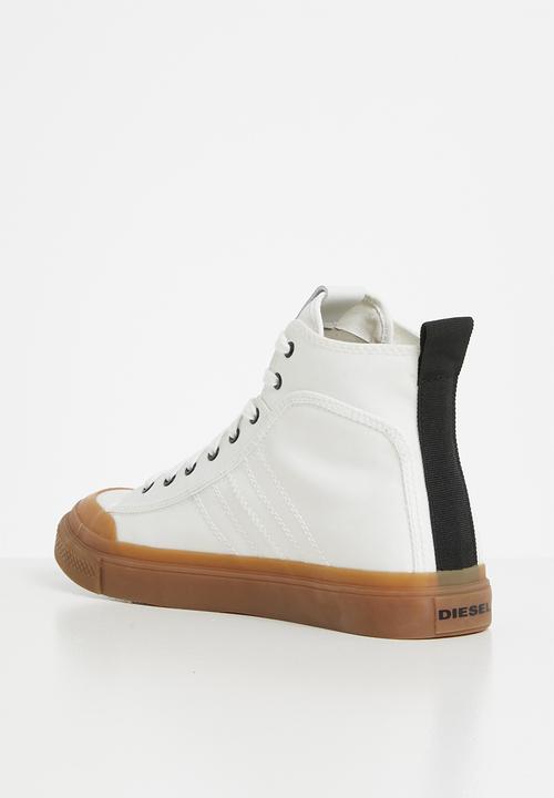 Diesel  - S-astico mid lace sneaker - star white