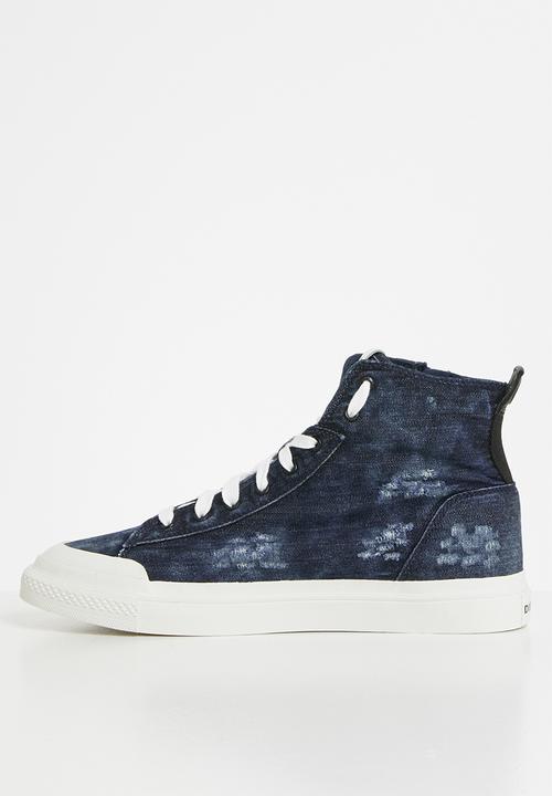 Diesel  - S-astico mid zip sneaker - indigo