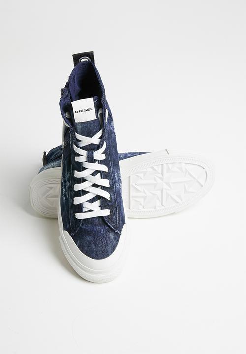 Diesel  - S-astico mid zip sneaker - indigo