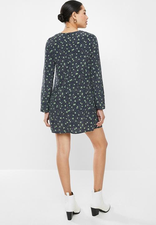 Glamorous - Long sleeve dress - sage print