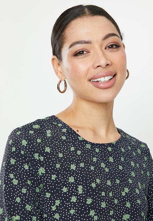 Glamorous - Long sleeve dress - sage print