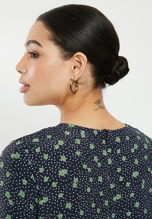 Glamorous - Long sleeve dress - sage print