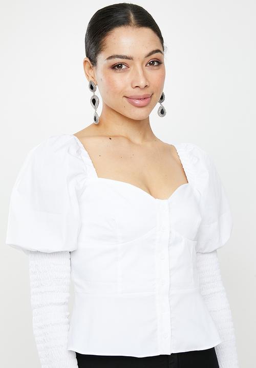Glamorous - Puff sleeve blouse - white