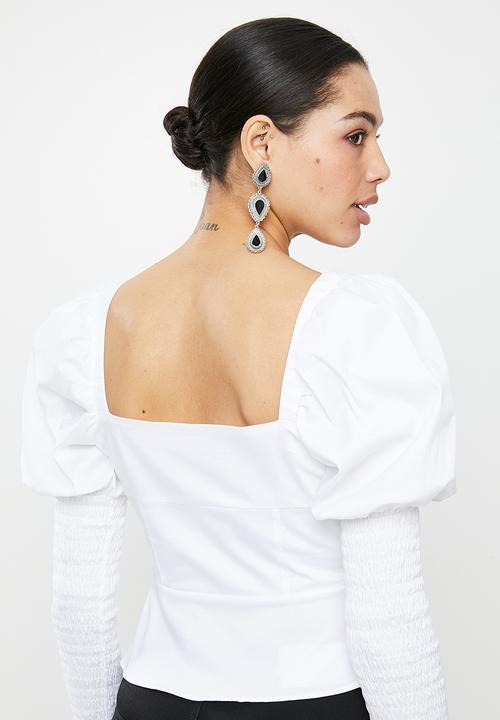 Glamorous - Puff sleeve blouse - white