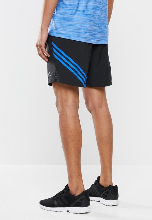 adidas Performance - Run it 3s shorts - black & blue