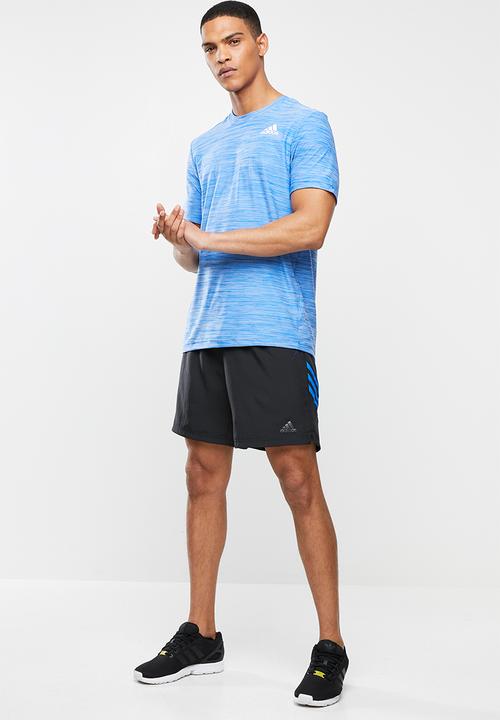 adidas Performance - Run it 3s shorts - black & blue