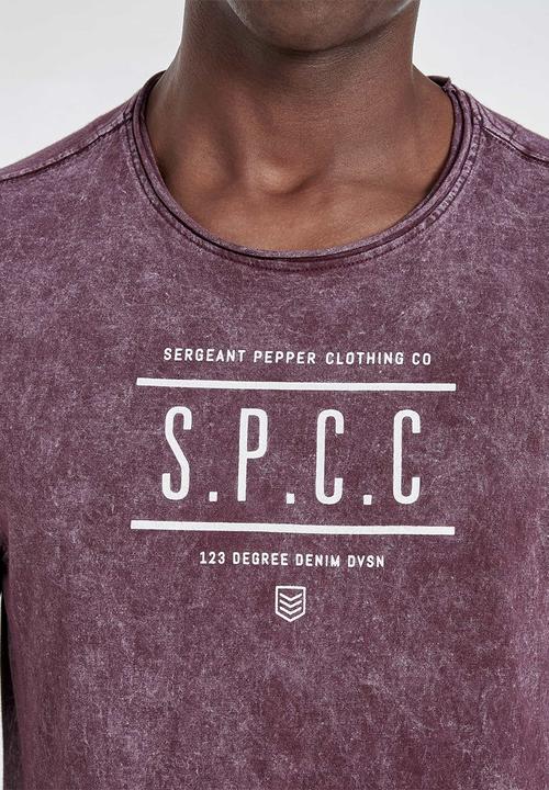 S.P.C.C - Malcolm white washed logo tee - purple 