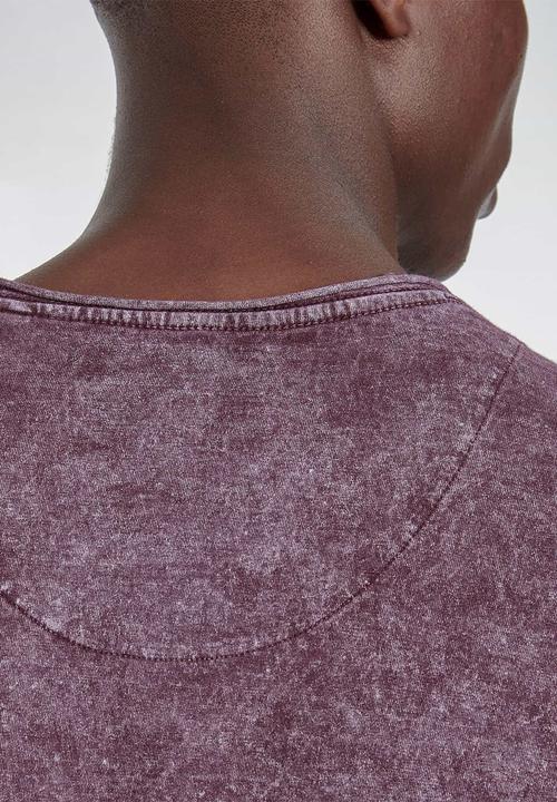 S.P.C.C - Malcolm white washed logo tee - purple 