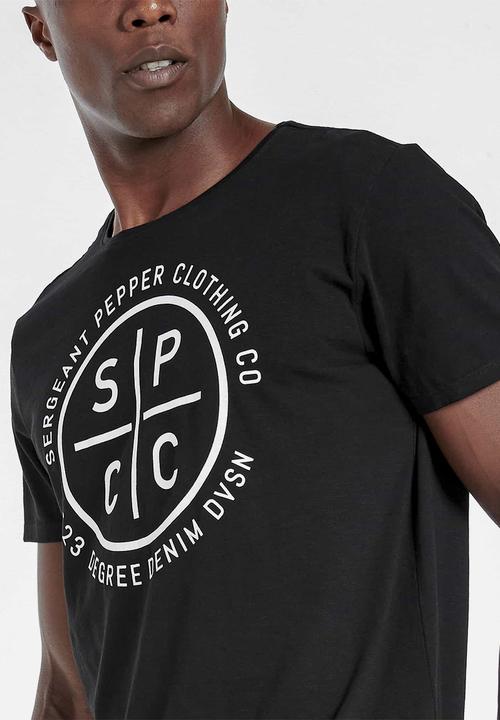 S.P.C.C - Breton straight hem tee - black