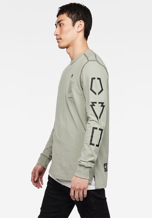 G-STAR - Multi arm gr shield long sleeve tee - lt orphus