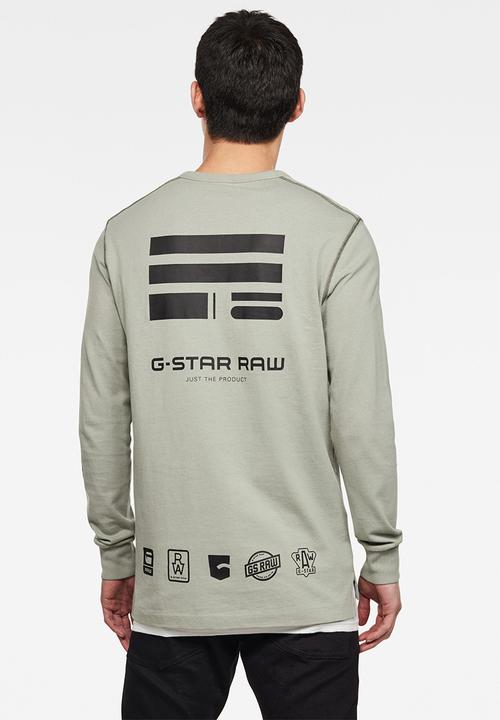 G-STAR - Multi arm gr shield long sleeve tee - lt orphus