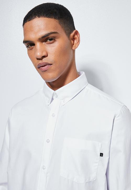 Superbalist - Barber regular fit long sleeve shirt - white