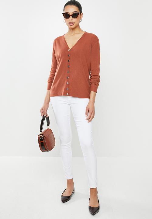 edit - Classic cardi - rust