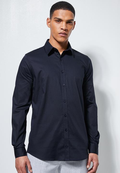 Superbalist - Jos slim fit long sleeve shirt - navy
