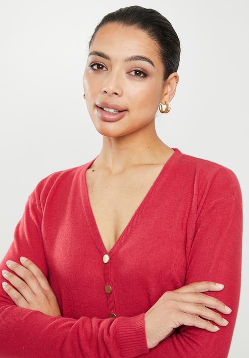 edit - Classic cardi - red