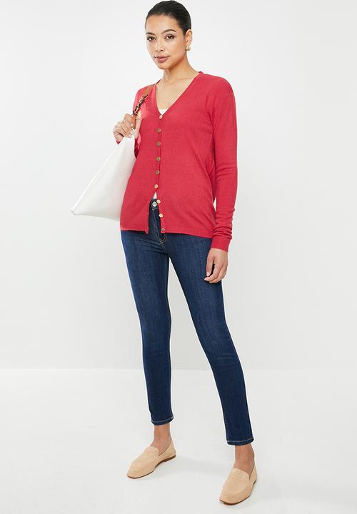 edit - Classic cardi - red