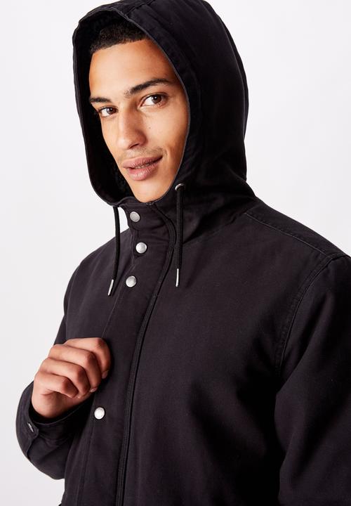 Cotton On - Hooded parka - black