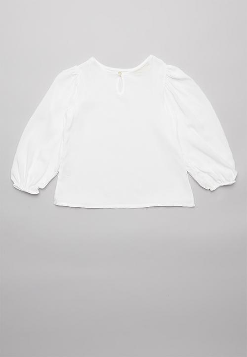 Superbalist Kids - Top with puff sleeve - milk