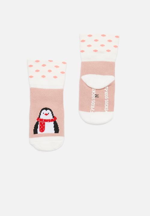 Pop Candy - 3 Pack multi print socks - pink & blue