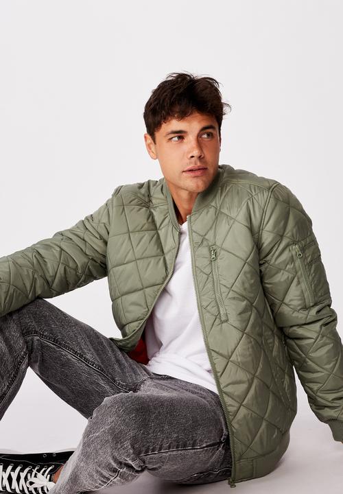 Cotton On - Quilted bomber jacket - khaki
