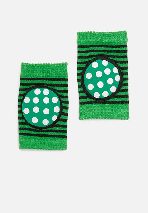 Pop Candy - 2pk Polka dot knee pads - green