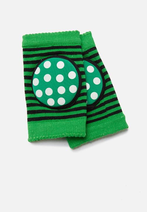 Pop Candy - 2pk Polka dot knee pads - green