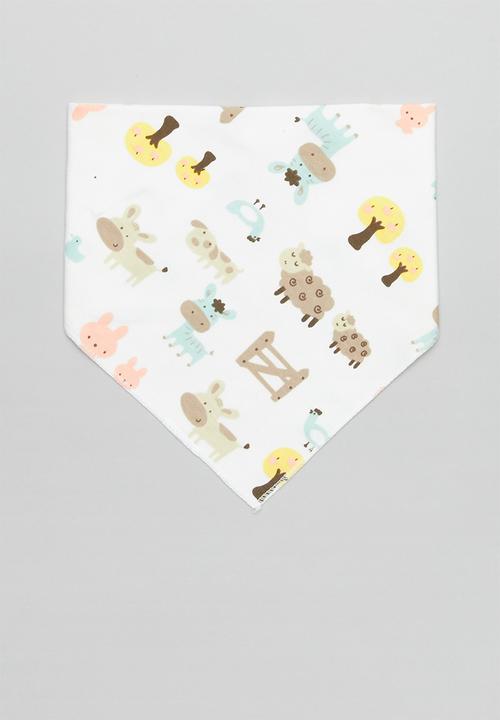 Pop Candy - 2 Pack barnyard bibs - white