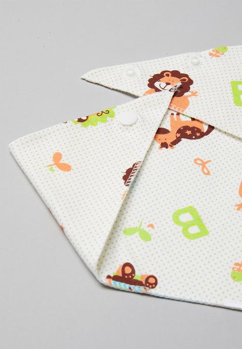 Pop Candy - 2 Pack barnyard bibs - white