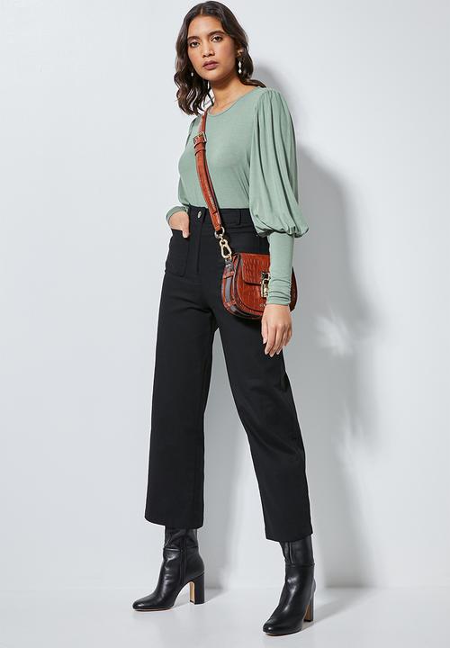 Superbalist - Pull sleeve top with cuff - green