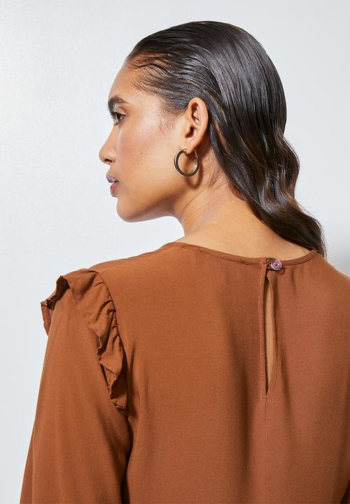 Superbalist - Short babydoll dress - rust 
