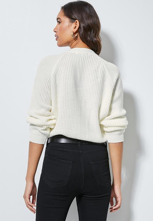 Superbalist - Knit crop cardigan - milk 