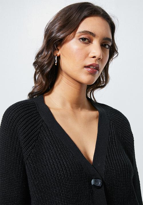Superbalist - Knit crop cardigan - black