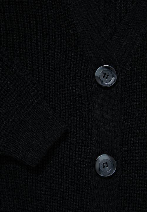 Superbalist - Knit crop cardigan - black